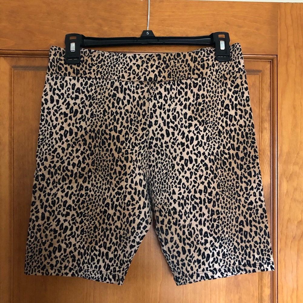 Cheetah Print spandex shorts
